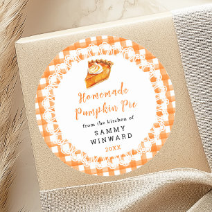 Homemade Pumpkin Pie Food Label