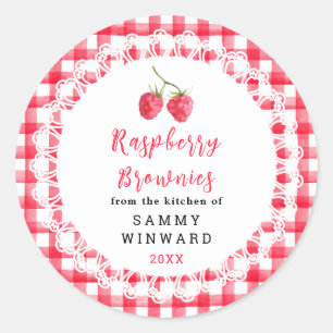 Homemade Raspberry Cookies Label
