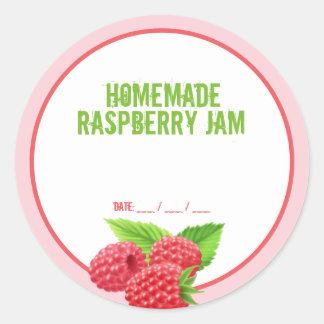 Homemade Raspberry Jam Canning Sticker