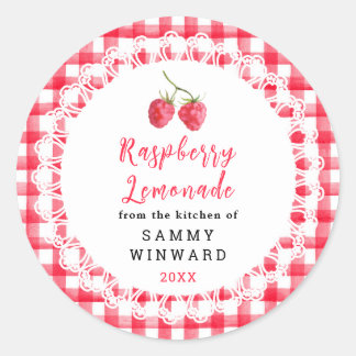 Homemade Raspberry Loaf Cake Label