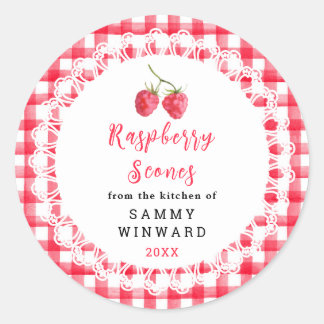 Homemade Raspberry Scones Label