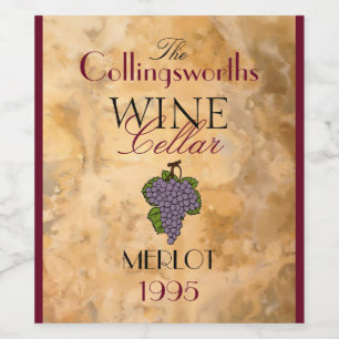 Homemade Red Merlot Wine Personalised Wine Bottle Label