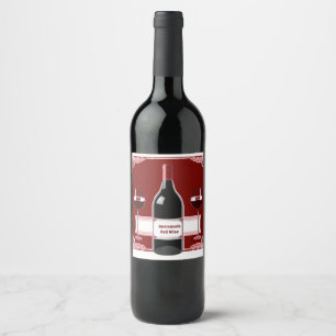 Homemade Red  Wine Label