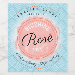 Homemade rose wine roses personalised label