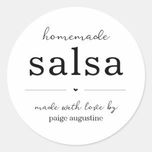 Homemade Salsa Canning Jar Gift Label Sticker