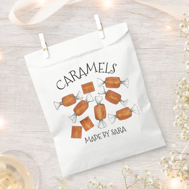 Homemade Salted Caramels Sweets Candy Made By Favour Bag (Clipped)