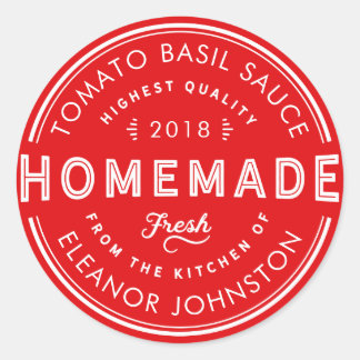 Homemade Sauce Label Custom Colour and Text