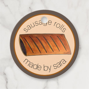 Homemade Sausage Rolls British Pastry Baked By Favour Tags