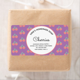 Homemade Soap Business Cherry Label