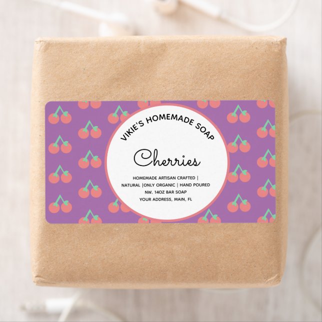 Homemade Soap Business Cherry Label (Insitu)