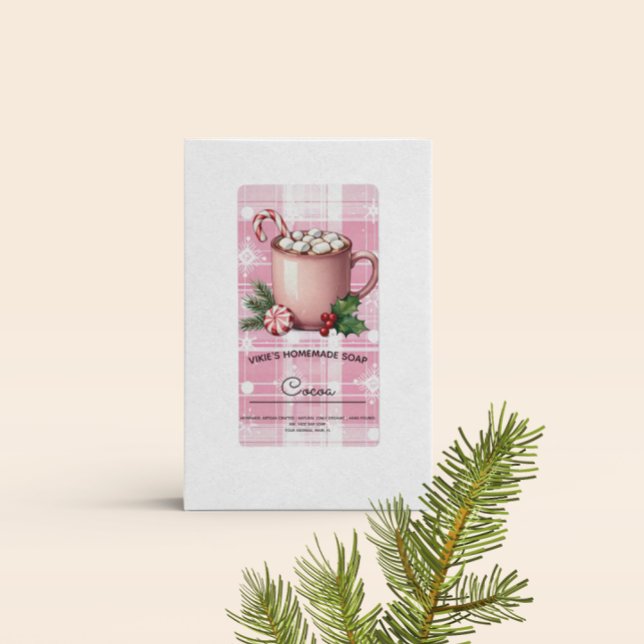 Homemade Soap Business Cocoa Christmas Label (Creator Uploaded)