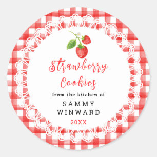 Homemade Strawberry Cookies Label