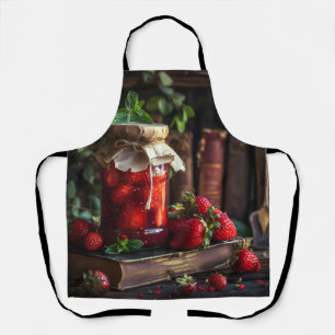 Homemade strawberry jam apron