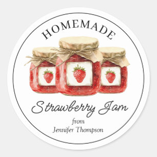 Homemade Strawberry Jam Canning Sticker