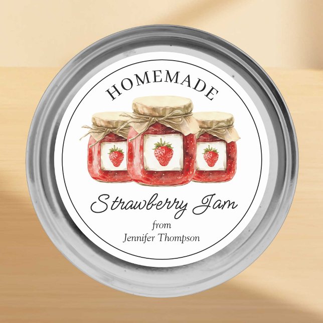 Homemade Strawberry Jam Canning Sticker (Creator Uploaded)