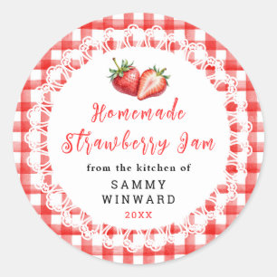 Homemade Strawberry Jam Jar Label