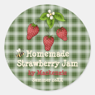 Homemade Strawberry Jam Jar Label (Customise)