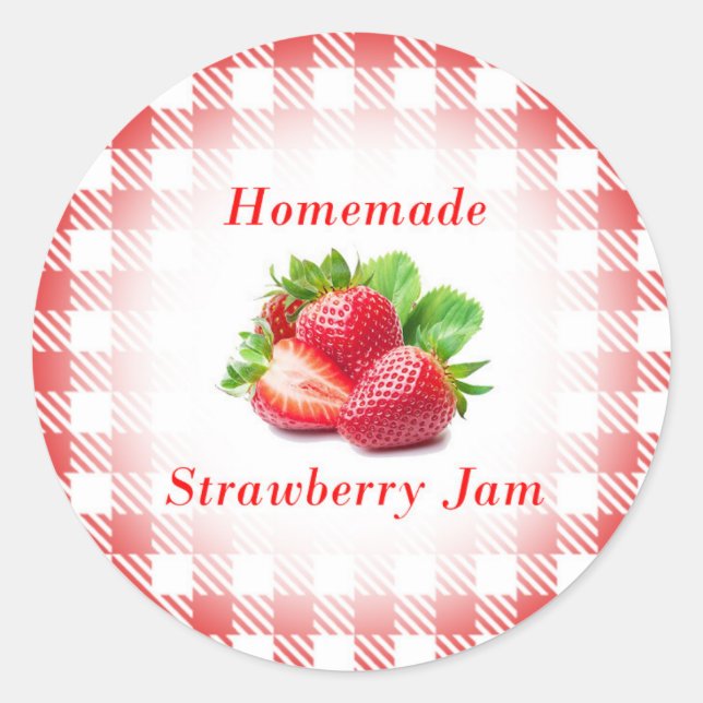 Homemade Strawberry jam Label (Front)