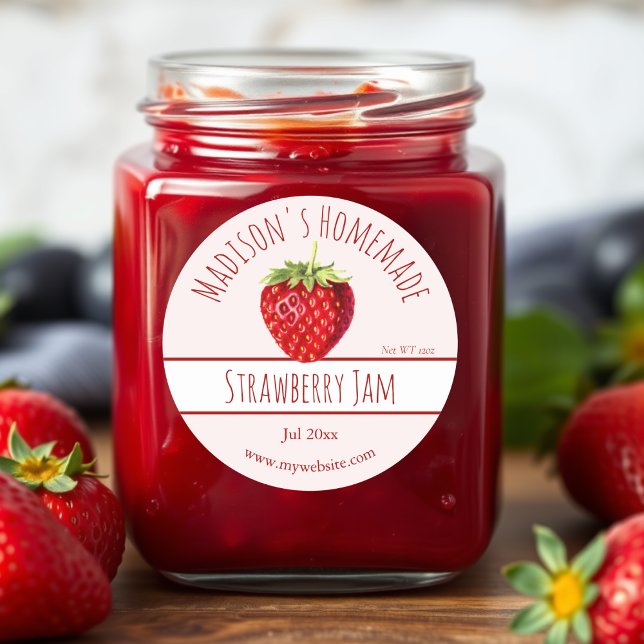 Homemade Strawberry Jam Labels (Creator Uploaded)