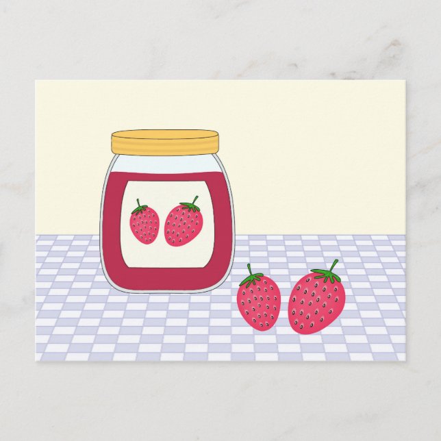 Homemade Strawberry Jam Postcard (Front)