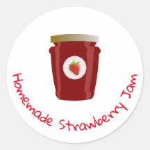 Homemade Strawberry Jam Stickers