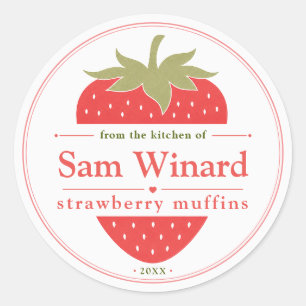 Homemade Strawberry Muffins Kitchen Label