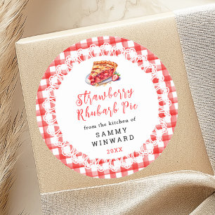 Homemade Strawberry Rhubarb Pie Food Label