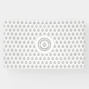 Homemade sweet bakery business logo custom white banner