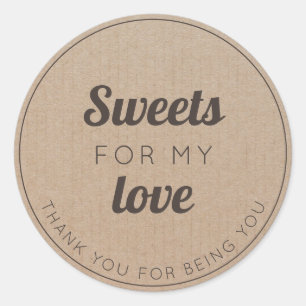 Homemade sweets for my Vintage Kraft Paper  Classic Round Sticker