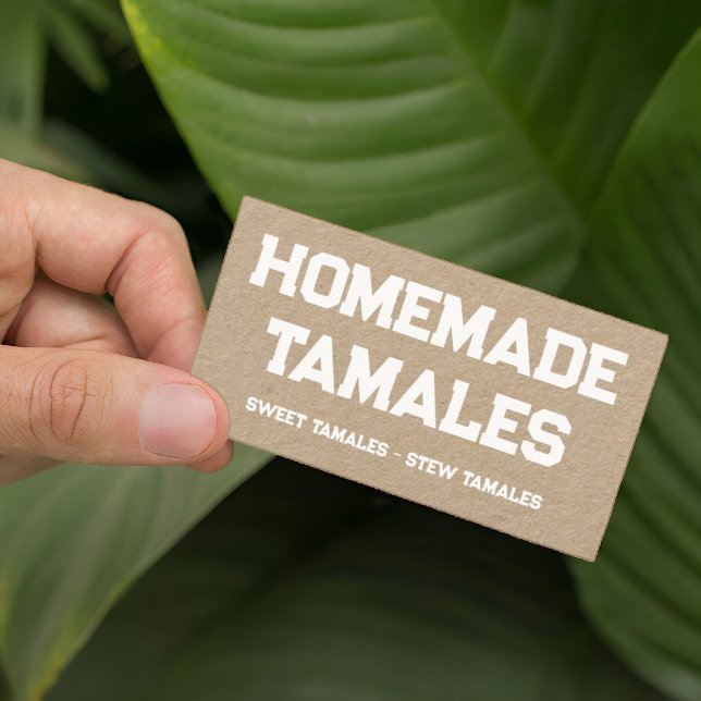 Homemade Tamales Business Card (Homemade Tamales Visiting Card)