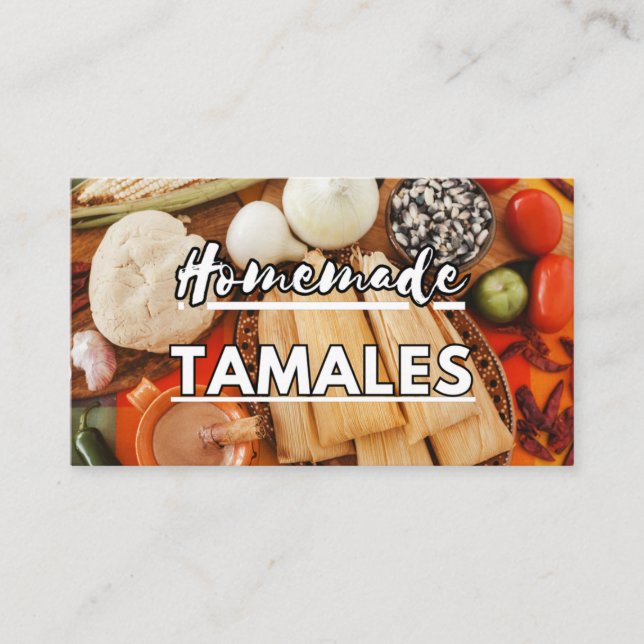 HomeMade Tamales business cards (Front)