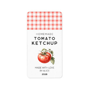 Homemade tomato Ketchup preserve label