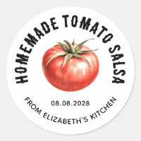 Homemade Tomato Salsa canning label