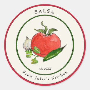 Homemade Tomato Salsa Jar label