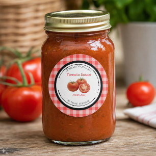 Homemade Tomato Sauce Jar Label Sticker
