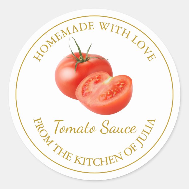 Homemade Tomato Sauce Label | White (Front)