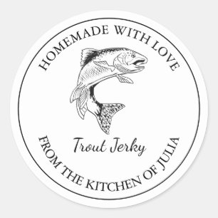 Homemade Trout Jerky Label