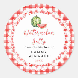 Homemade Watermelon Jelly Jar Label