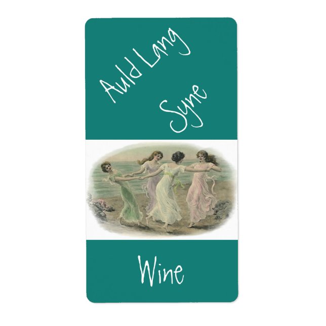 Homemade Wine Antique auld lang syne Label Friends (Front)