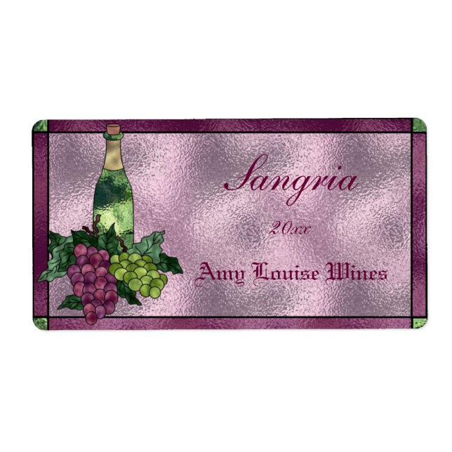 Homemade Wine Labels (Front)