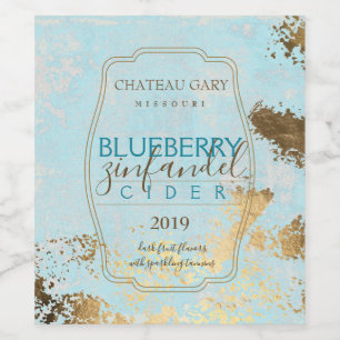 Homemade wine personalised label faux gold