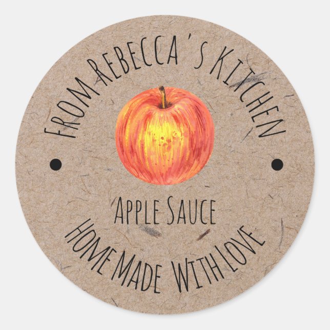 Homemade with love Apple Sauce Label (Front)