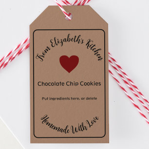 Homemade With Love Baked Gifts Kraft Paper Brown Gift Tags