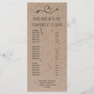 Homemade With Love Bakery Price List &  Menu