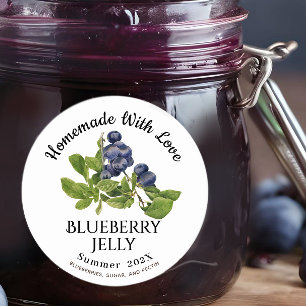 Homemade With Love Blueberry Jelly Summer 202X Classic Round Sticker
