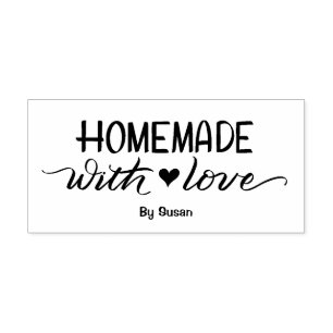 Homemade With Love Calligraphy Rubber Stamp