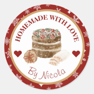 Homemade With Love Christmas Baking Label