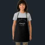Homemade with Love Custom Kitchen Kid's Apron<br><div class="desc">Let's get baking. Customise the Name on this personalised kid's apron. Seen here in black with white typography in a stylish treatment. Encourage the sweet baker in your life, a small business bakery owner with a special gift. Perfect for baking those yummy goodies, treats, cakes, cookies and more. Featuring the...</div>