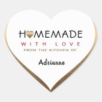 Homemade With Love from the Kitchen of (Chef name)