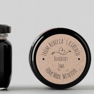 Homemade with Love Kraft Paper   Jam Canning Label